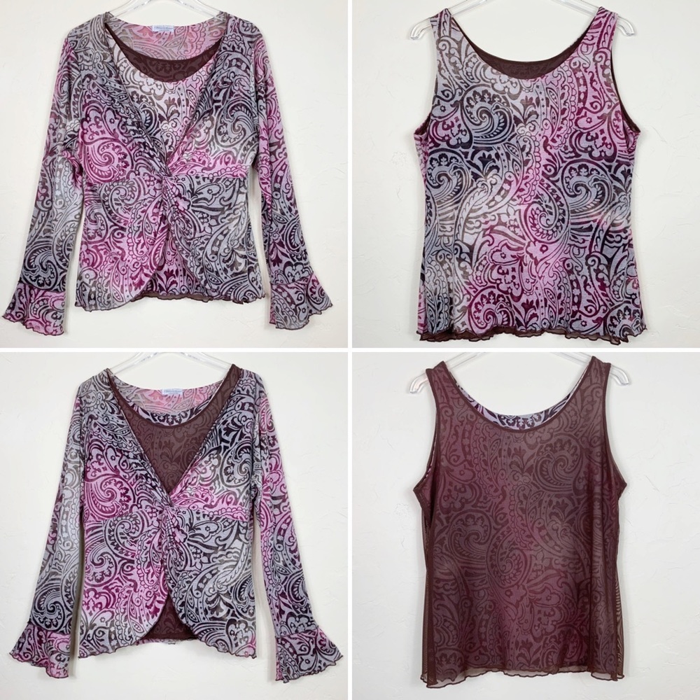 VINE STREET 5-in-1 Boho Chic Boutique Burnout L - Picture 2 of 8